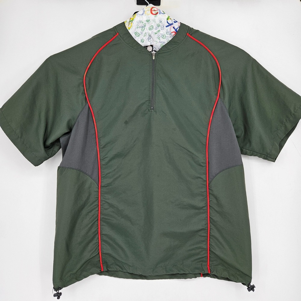 Vintage Nike Shirt Mens Extra Large Windbreaker‎ Gray Warm Up Pullover Piping